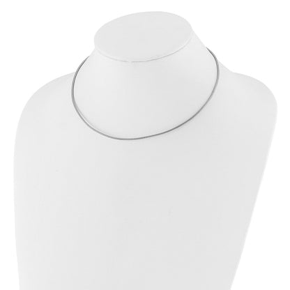 14K Weißgold 1.5mm Diamantiert Neckwire Halskette