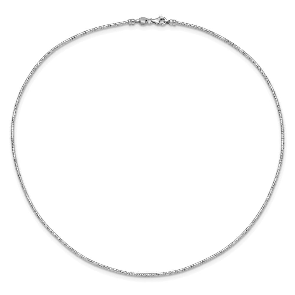 14K Weißgold 1.5mm Diamantiert Neckwire Halskette