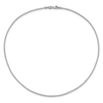 14K Weißgold 1.5mm Diamantiert Neckwire Halskette