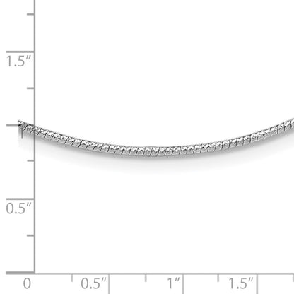14K Weißgold 1.5mm Diamantiert Neckwire Halskette