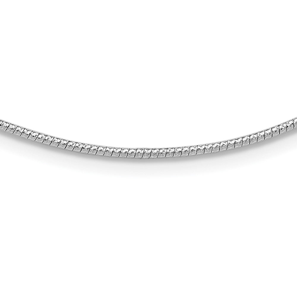 14K Weißgold 1.5mm Diamantiert Neckwire Halskette