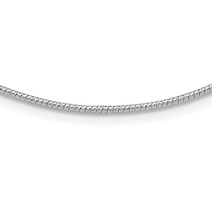14K Weißgold 1.5mm Diamantiert Neckwire Halskette