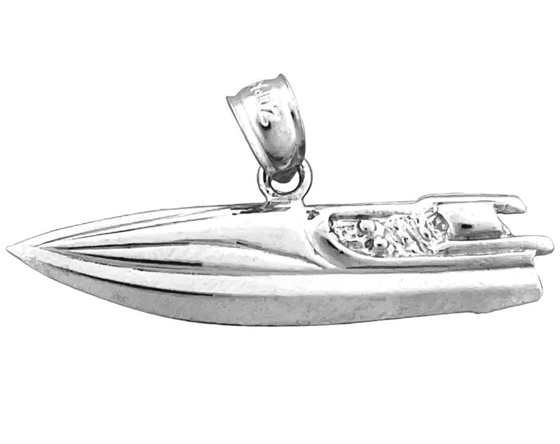 14K Gold Speedboot-Anhänger