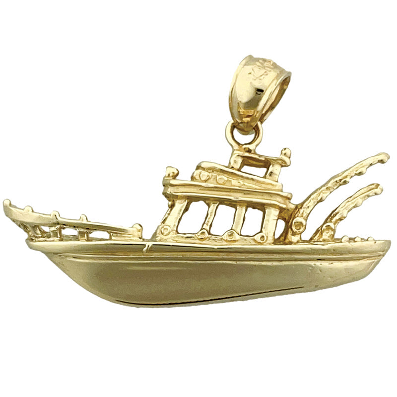 14K Gold Anhänger Fischerboot