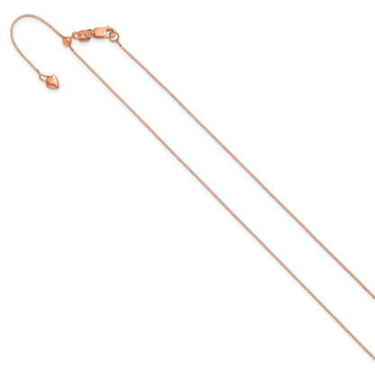 22 Zoll 14K Roségold Verstellbar.55mm Baby Venezianer Halskette