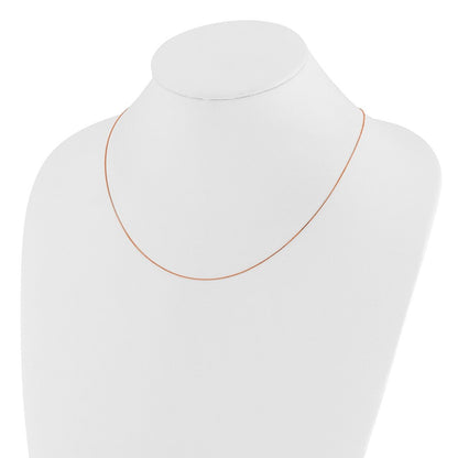 22 Zoll 14K Roségold Verstellbar.55mm Baby Venezianer Halskette
