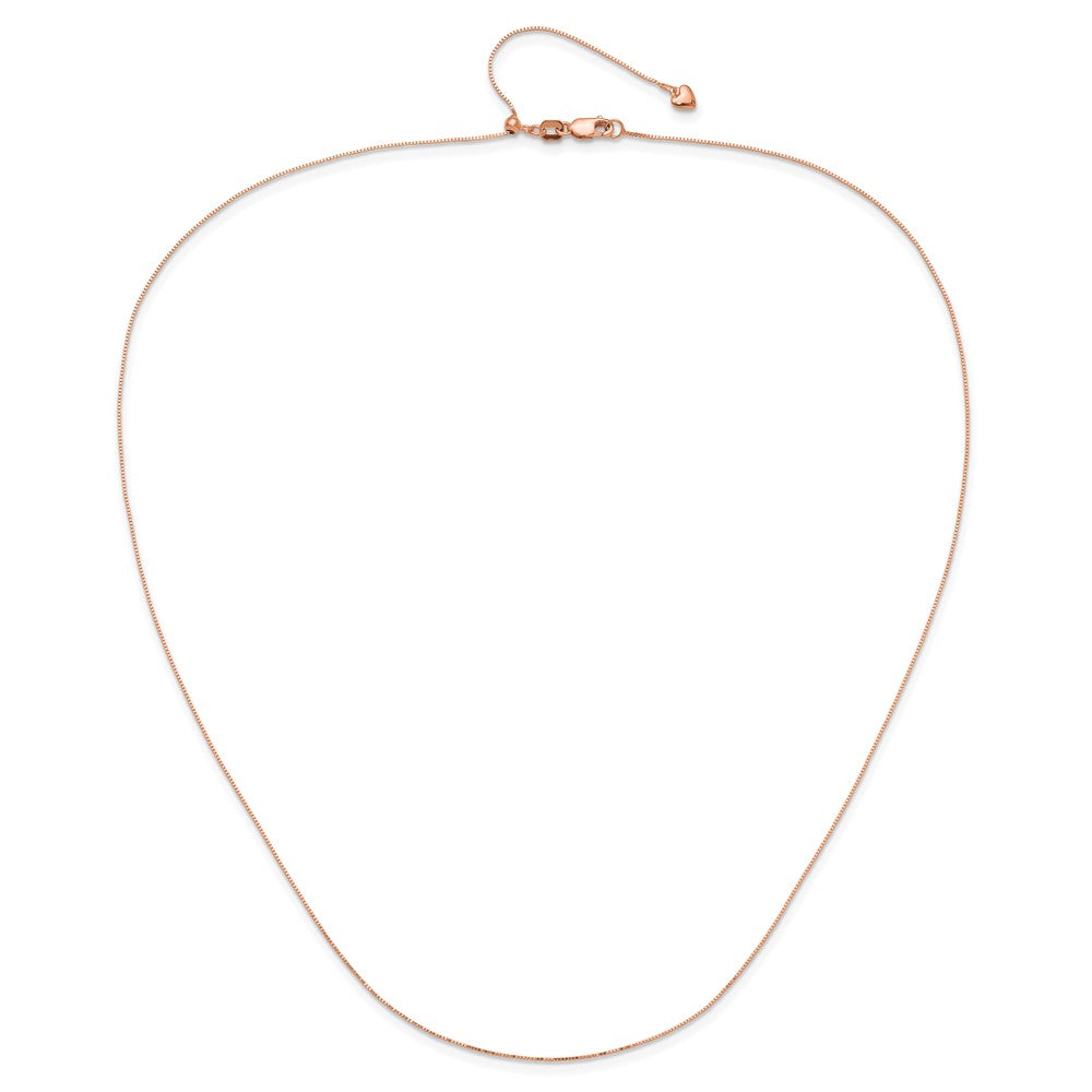 22 Zoll 14K Roségold Verstellbar.55mm Baby Venezianer Halskette