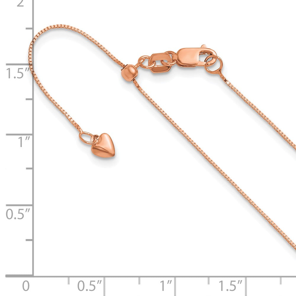 22 Zoll 14K Roségold Verstellbar.55mm Baby Venezianer Halskette