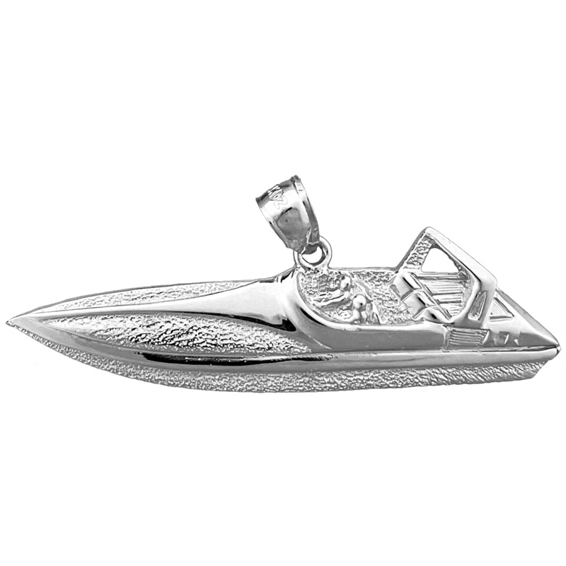 14K Gold Zweisitzer-Motorboot-Anhänger