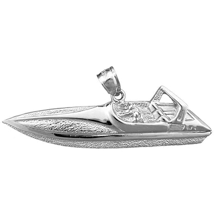 14K Gold Zweisitzer-Motorboot-Anhänger