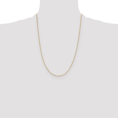 14K Gelbgold 1.05mm Diamantiert Ankerkette Halskette