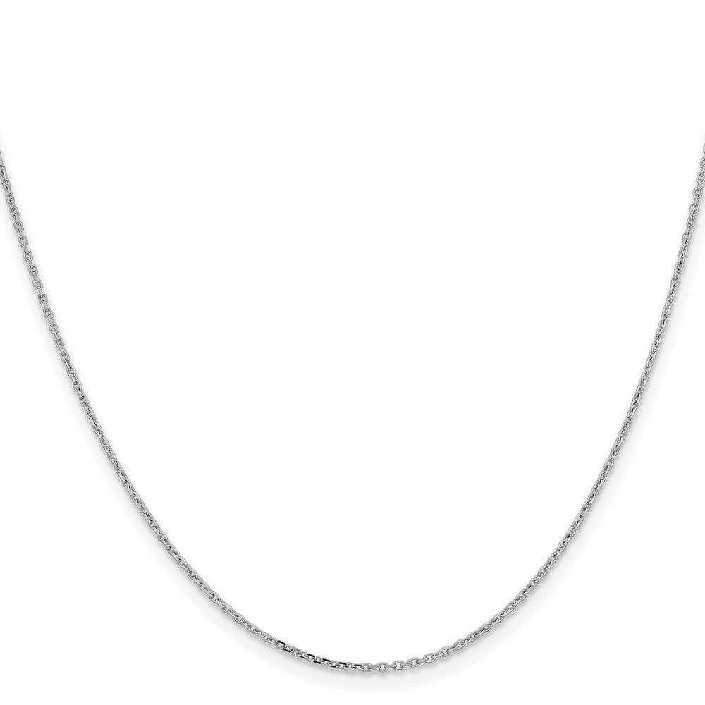 14K Weißgold 1.05mm Diamantiert Ankerkette Halskette