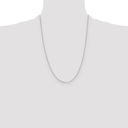 14K Weißgold 1.05mm Diamantiert Ankerkette Halskette