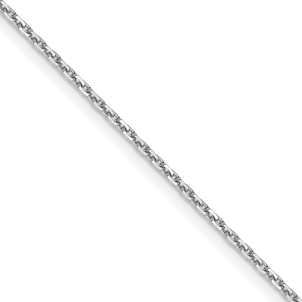 14K Weißgold 1.05mm Diamantiert Ankerkette Halskette