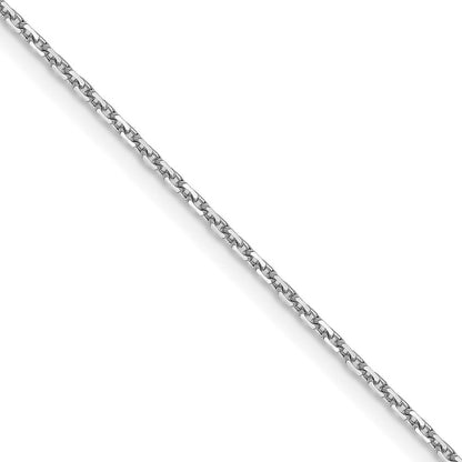 14K Weißgold 1.05mm Diamantiert Ankerkette Halskette