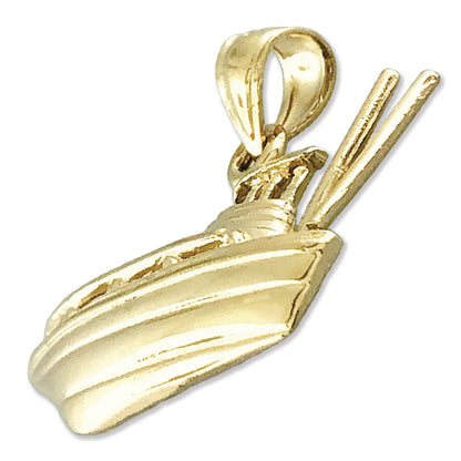14K Gold Charm „Fischerboot" 25 mm
