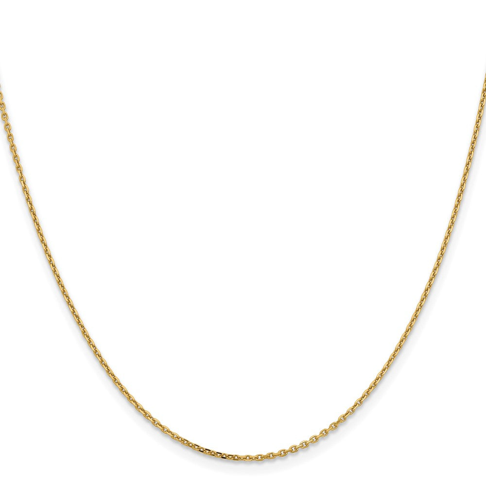 14K Weißgold 1.4mm Diamantiert Ankerkette Halskette