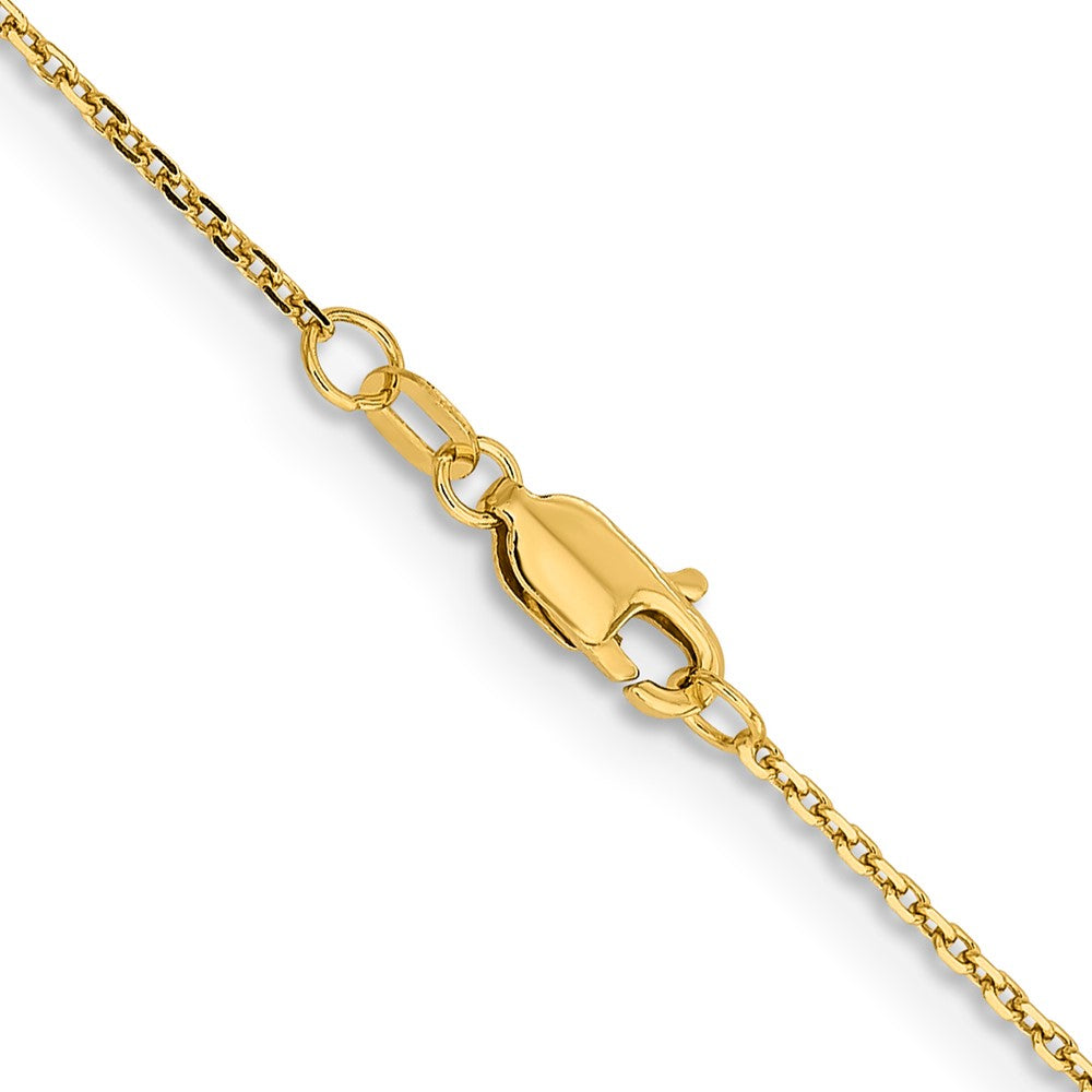 14K Weißgold 1.4mm Diamantiert Ankerkette Halskette
