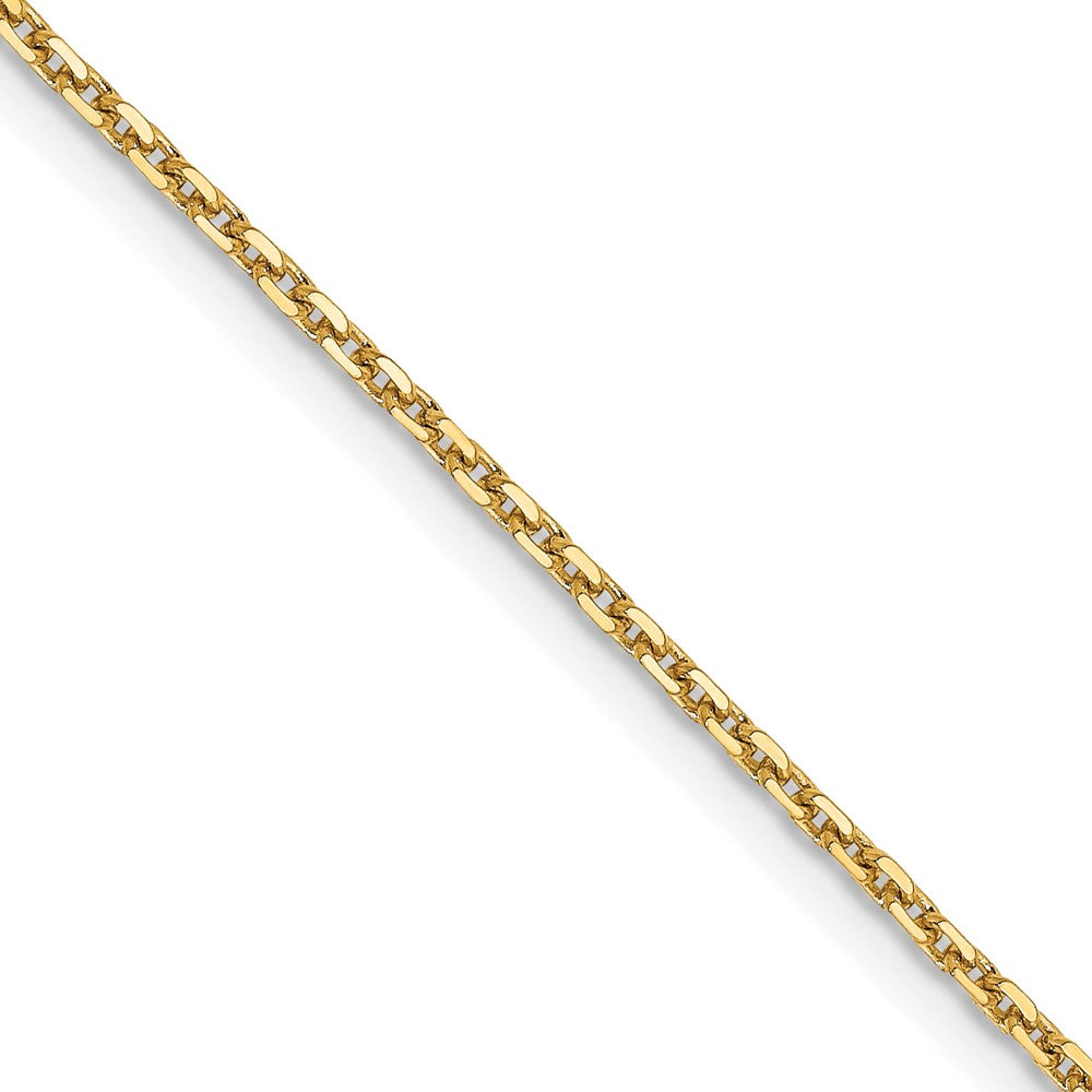 14K Weißgold 1.4mm Diamantiert Ankerkette Halskette