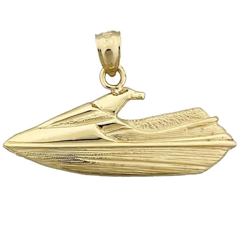 14K Gold Jetski-Anhänger