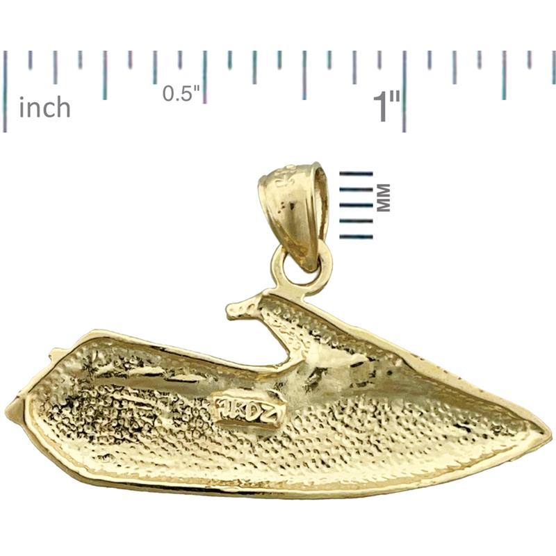 14K Gold Jetski-Anhänger