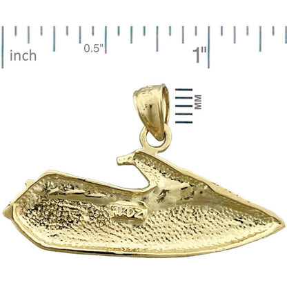 14K Gold Jetski-Anhänger