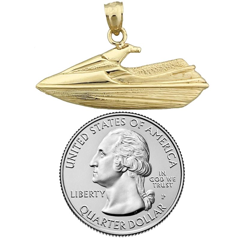 14K Gold Jetski-Anhänger