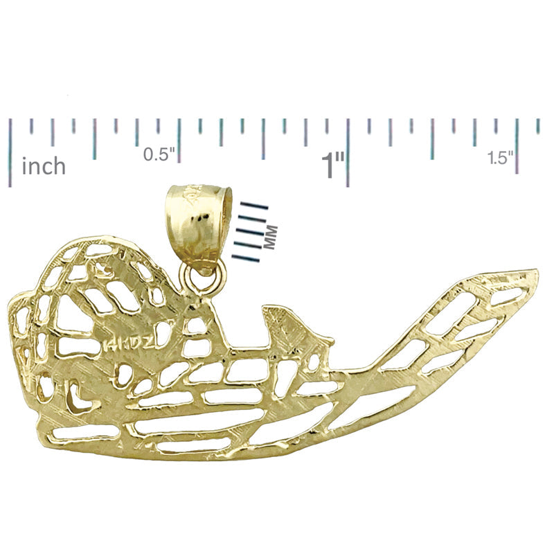 14K Gold 40MM Wasserflugzeug-Anhänger