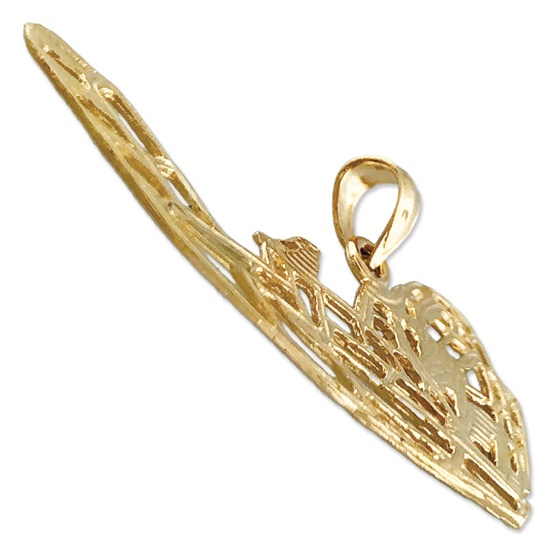 14K Gold 40MM Wasserflugzeug-Anhänger