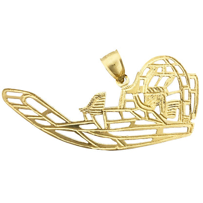 14K Gold Ausgeschnittener 52 MM Luftboot-Anhänger