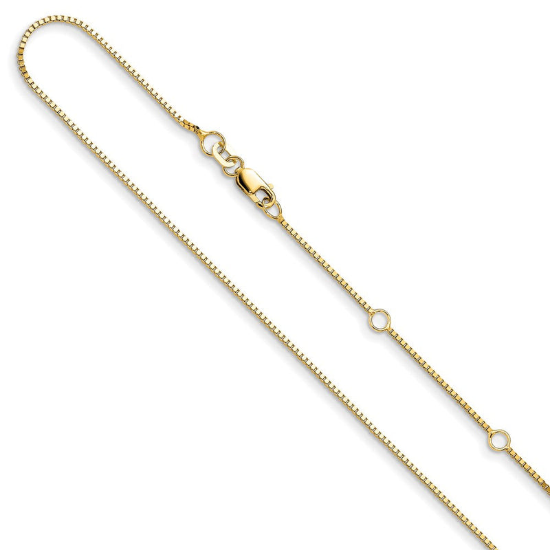 26 Zoll 14K Gelbgold.95mm Venezianer 2 Zoll+2 Zoll Verstellbar Halskette