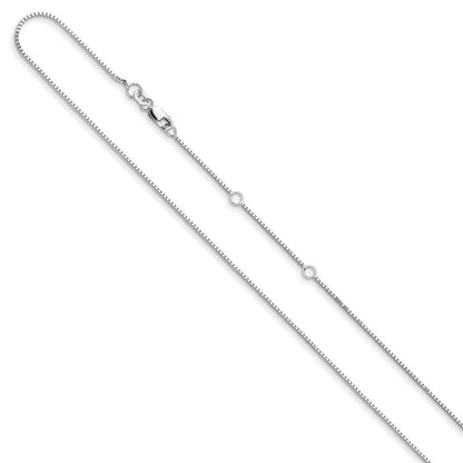 18 Zoll 14K Weißgold.95mm Venezianer 1 Zoll+1 Zoll Verstellbar Halskette