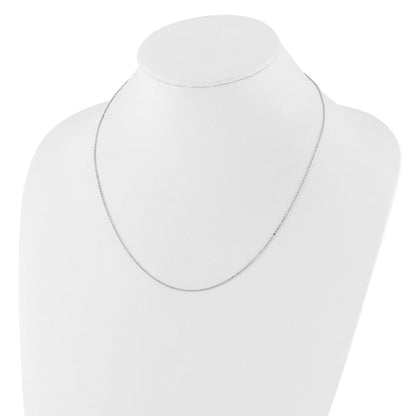 2 Zoll 14K Weißgold 1.2mm Flach Ankerkette 1 Zoll+1 Zoll Verstellbar Halskette
