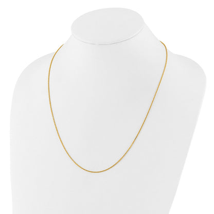 22 Zoll 14K Gelbgold Verstellbar 1mm Quadra Weizen Halskette