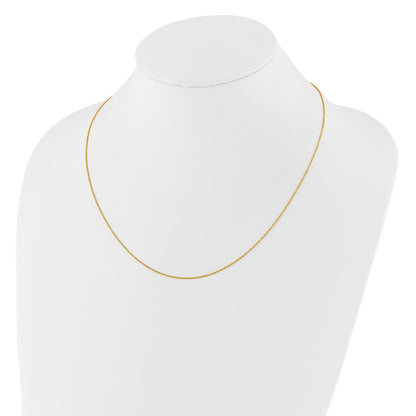 22 Zoll 14K Gelbgold Verstellbar.95mm Sparkle Singapurkette Halskette