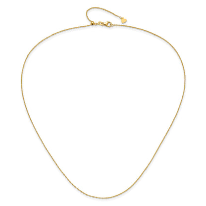 22 Zoll 14K Gelbgold Verstellbar.95mm Sparkle Singapurkette Halskette