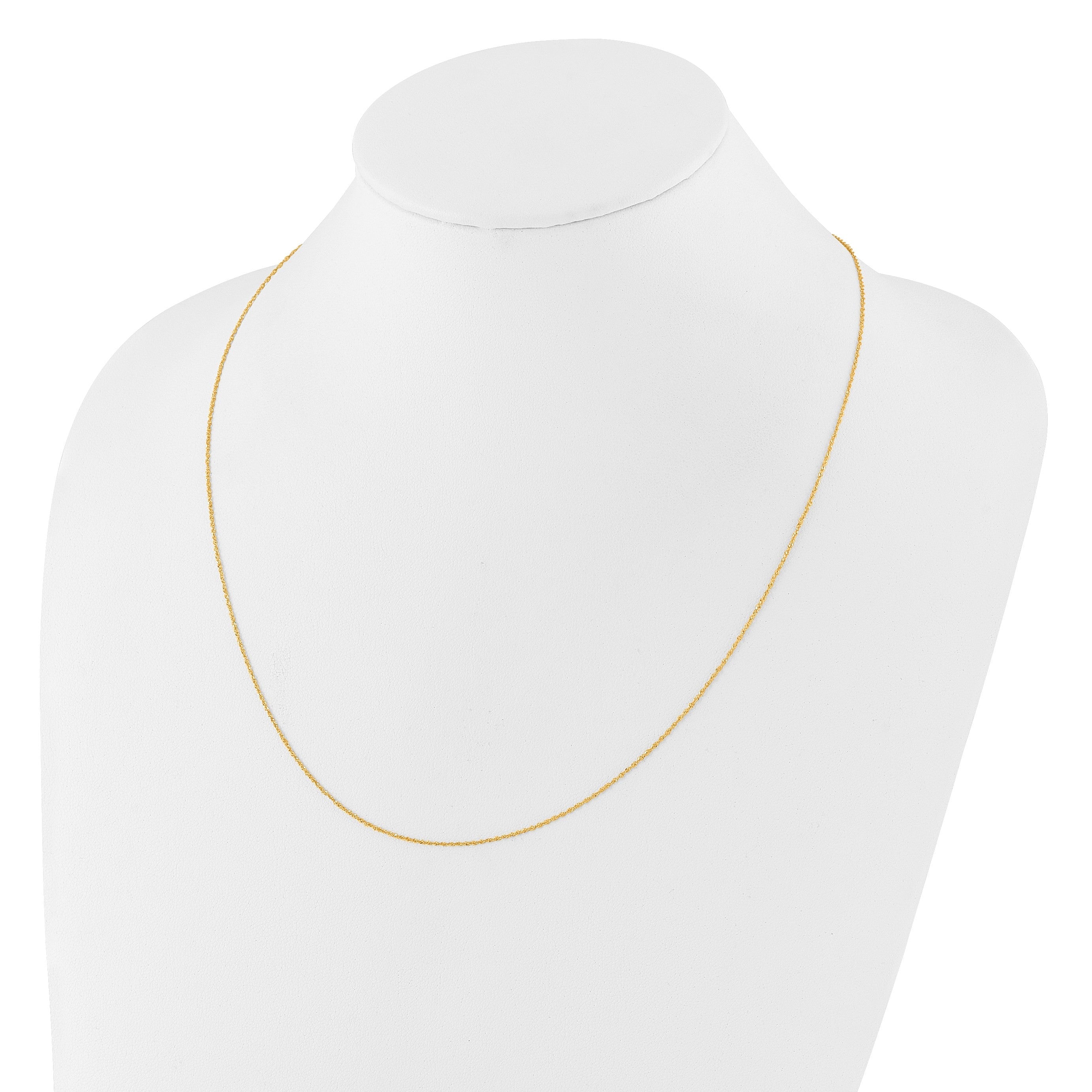 22 Zoll 14K Gelbgold Verstellbar.95mm Sparkle Singapurkette Halskette
