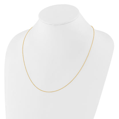 22 Zoll 14K Gelbgold Verstellbar.95mm Sparkle Singapurkette Halskette