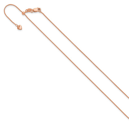 22 Zoll 14K Roségold Verstellbar.85mm Weizen Halskette