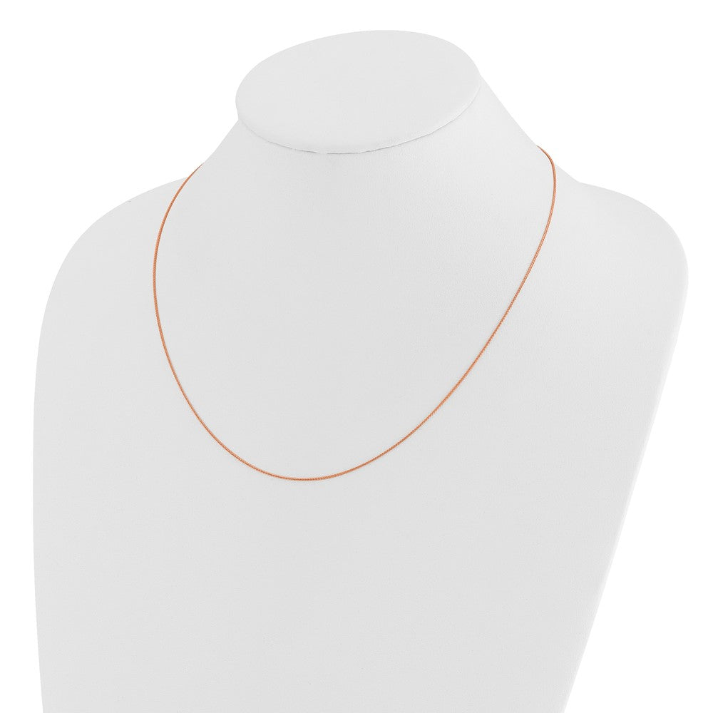 22 Zoll 14K Roségold Verstellbar.85mm Weizen Halskette
