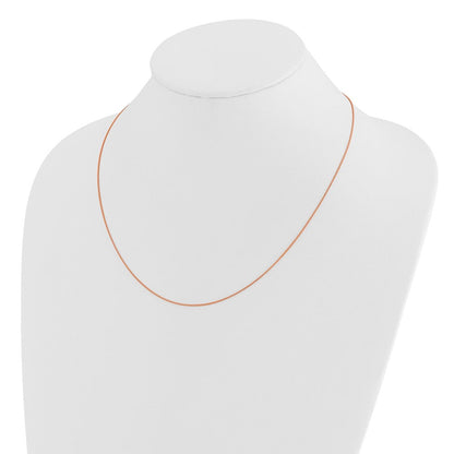 22 Zoll 14K Roségold Verstellbar.85mm Weizen Halskette