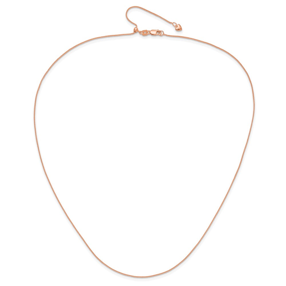 22 Zoll 14K Roségold Verstellbar.85mm Weizen Halskette
