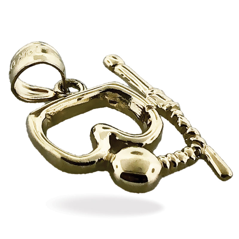 14K Gold Taucher-Charm mit Schnorchel und Maske