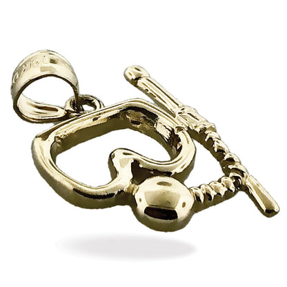 14K Gold Taucher-Charm mit Schnorchel und Maske