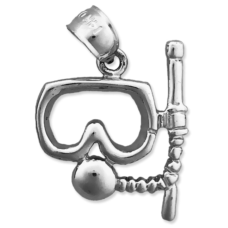 14K Gold Taucher-Charm mit Schnorchel und Maske