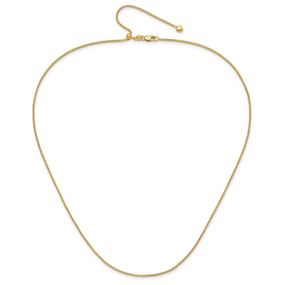 14K Gelbgold Verstellbar 1.35mm Rund Venezianer Halskette