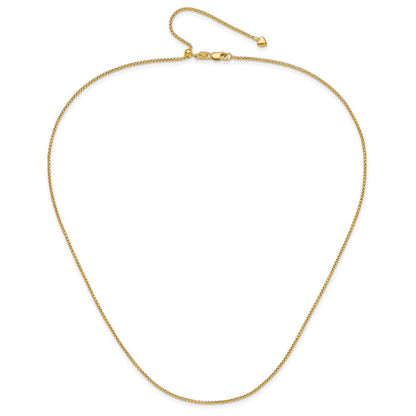 14K Gelbgold Verstellbar 1.35mm Rund Venezianer Halskette