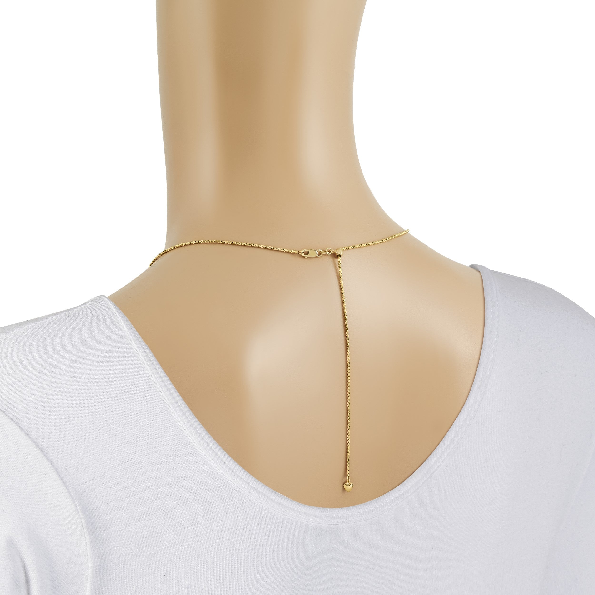 14K Gelbgold Verstellbar 1.35mm Rund Venezianer Halskette