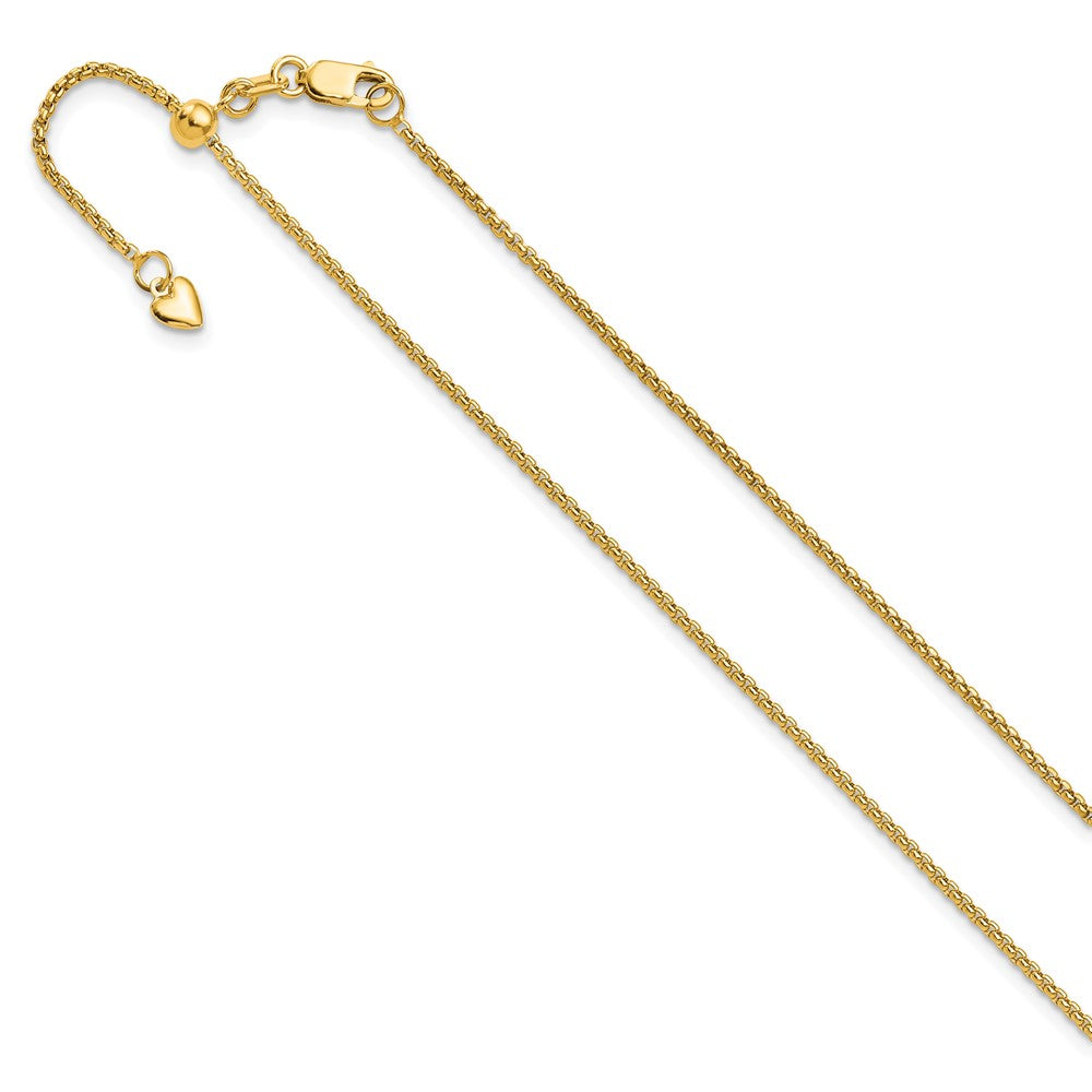 14K Gelbgold Verstellbar 1.35mm Rund Venezianer Halskette