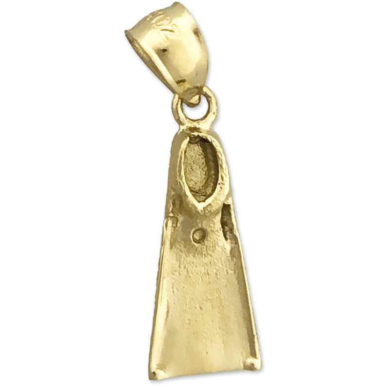 585 Gold Schnorchelflossen-Charm